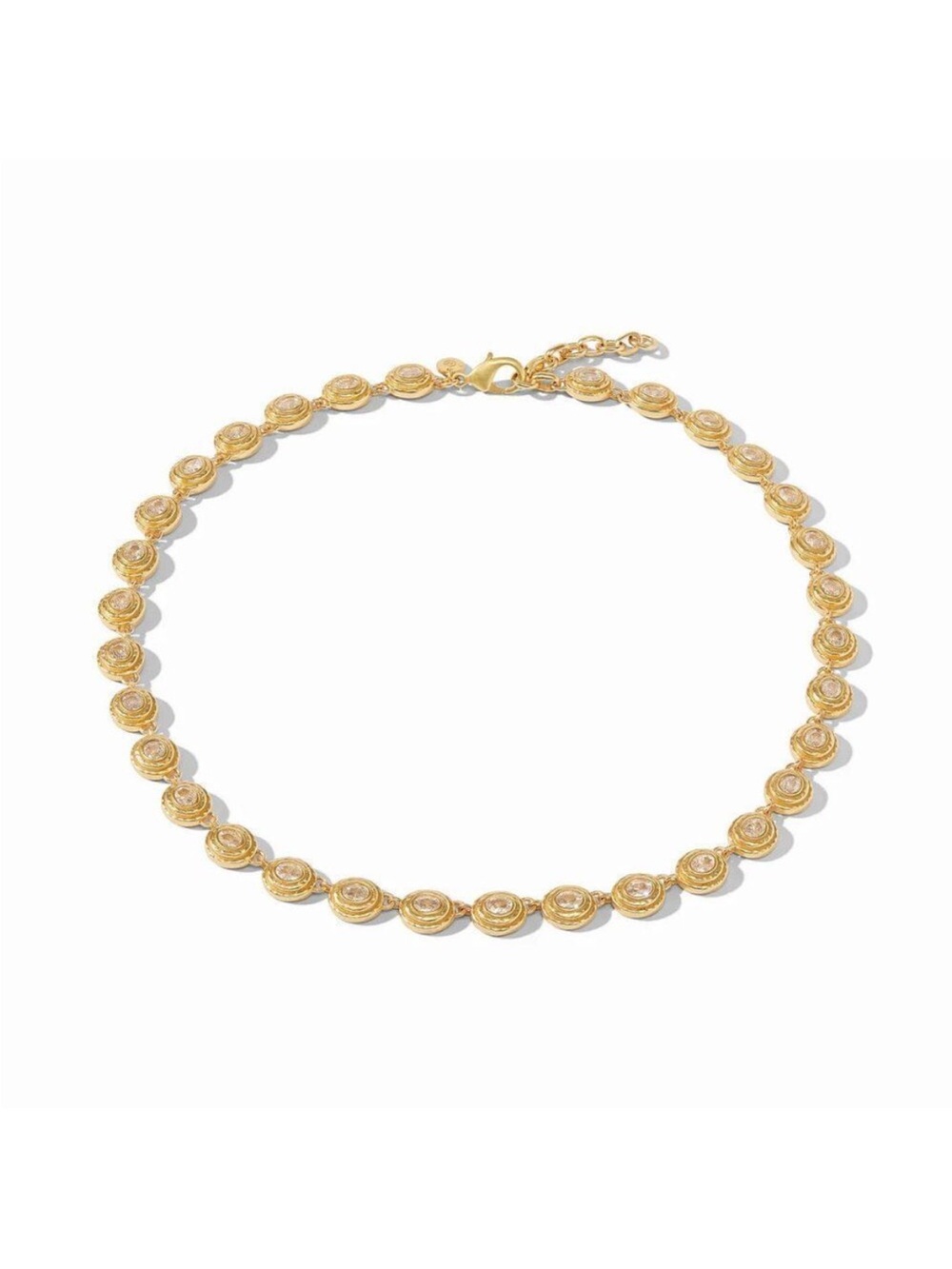 Julie Vos Gold Crystal Circle Link Necklace